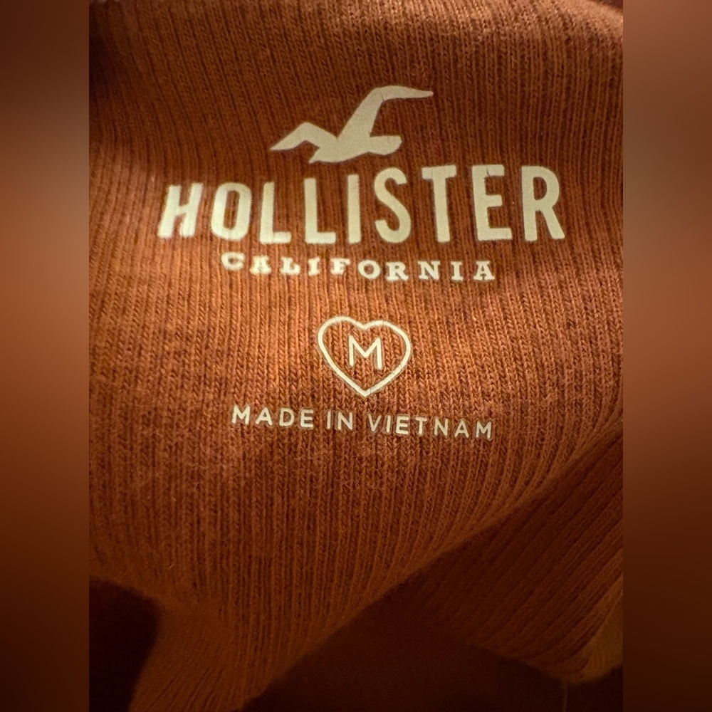 HOLLISTER Rusty Orange Wild West Tank Top Size M Woman Casual Rubbed AM4 - Picture 2 of 2